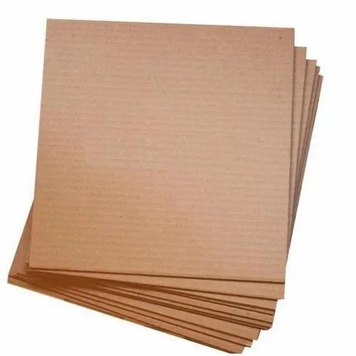 Brown corrugated cardboard sheet